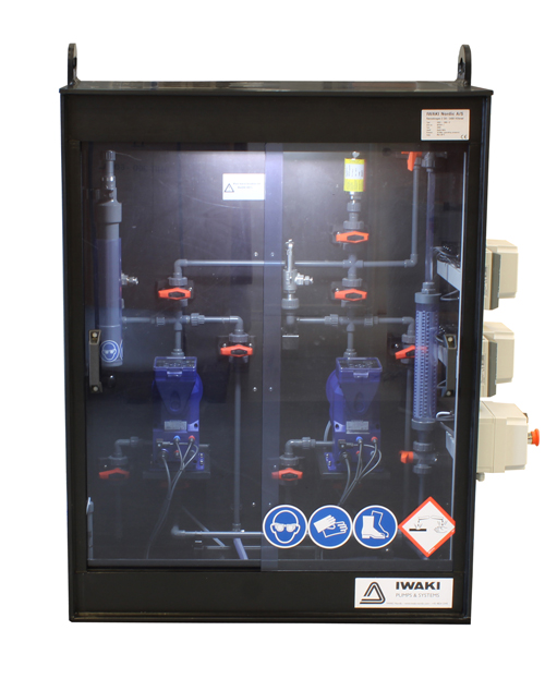 Automatic dosing cabinet with 2 IX-B dosing pump